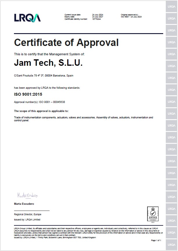 ISO 9001 Certificate